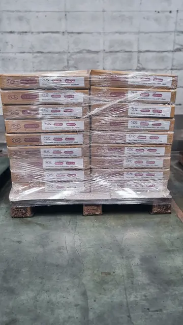 Palletised and ready to ship
